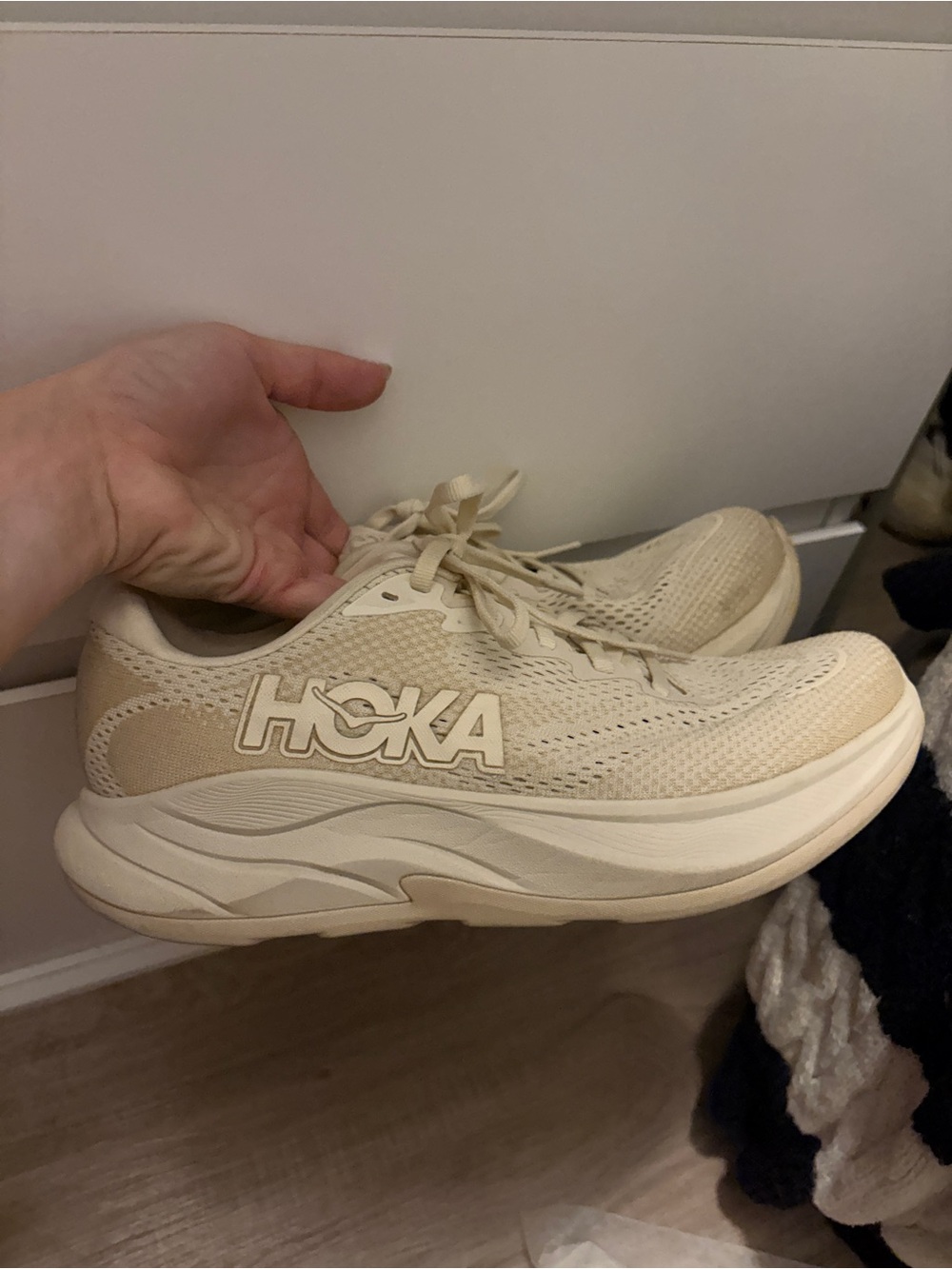 Hoka Women's Athletic Trainer in Cream